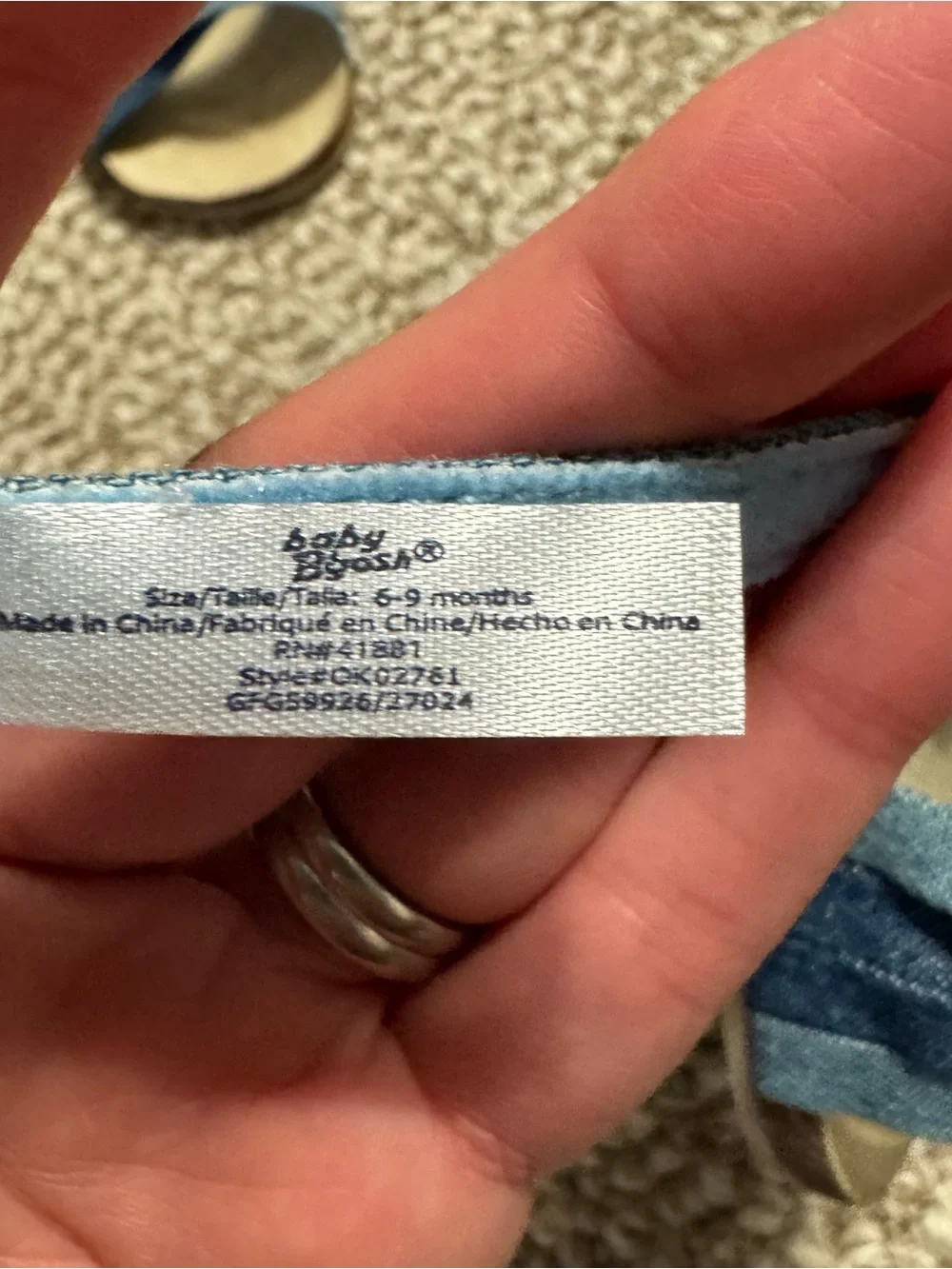 Baby B'gosh Blue Chambray Denim Strappy Sandals Crisscross Strap 6-9 Months